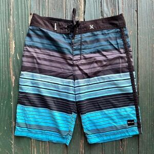 Blue and black Hurley board shorts